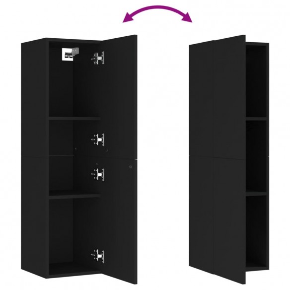 Meubles TV 2 pcs Noir 30,5x30x110 cm Aggloméré