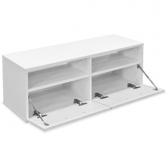 Meubles TV 2 pcs Bois d’ingénierie 95x35x36 cm Blanc