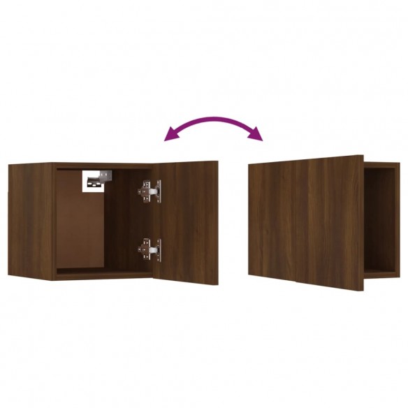 Ensemble de meubles TV muraux Chêne marron Bois d'ingénierie