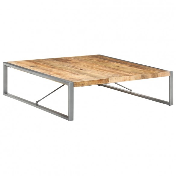 Table basse 140x140x40 cm Bois de manguier brut