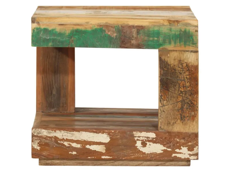 Table basse 45x45x40 cm Bois de récupération massif
