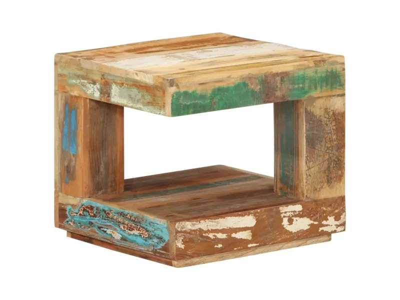 Table basse 45x45x40 cm Bois de récupération massif