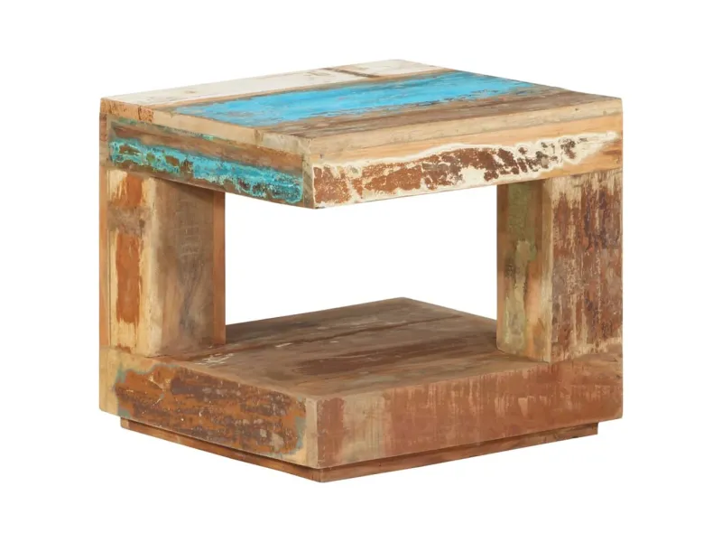 Table basse 45x45x40 cm Bois de récupération massif