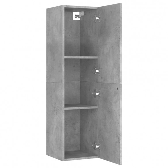 Ensemble de meubles TV 3 pcs Gris béton Aggloméré