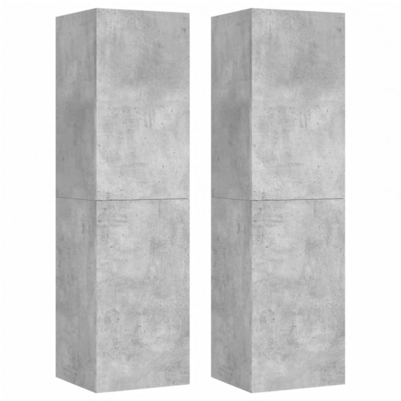 Ensemble de meubles TV 4 pcs Gris béton Aggloméré