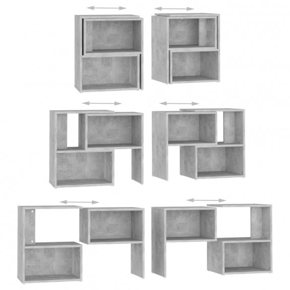 Meuble TV Gris béton 104x30x52 cm Aggloméré