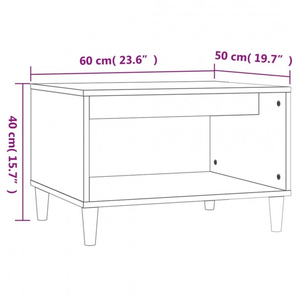 Table basse Chêne marron 60x50x40 cm Bois d'ingénierie