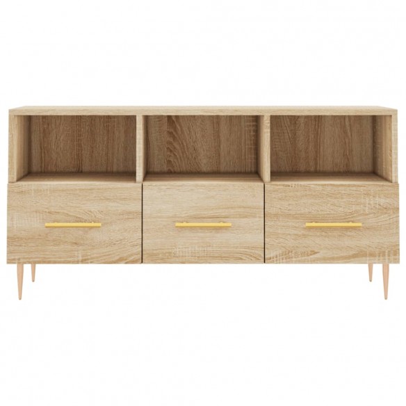 Meuble TV chêne sonoma 102x36x50 cm bois d'ingénierie