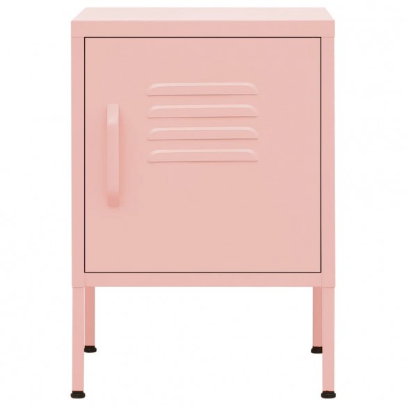 Table de chevet Rose 35x35x51 cm Acier