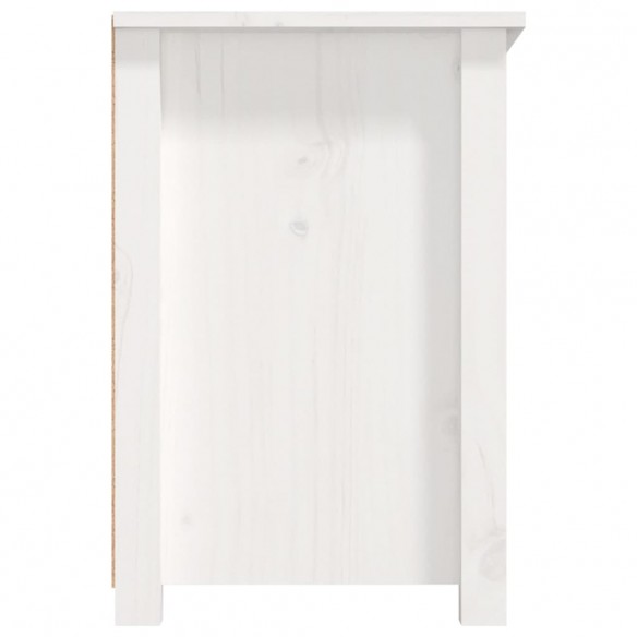 Meuble TV Blanc 79x35x52 cm Bois de pin massif