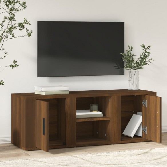 Meuble TV Chêne marron 100x31,5x35 cm Bois d'ingénierie