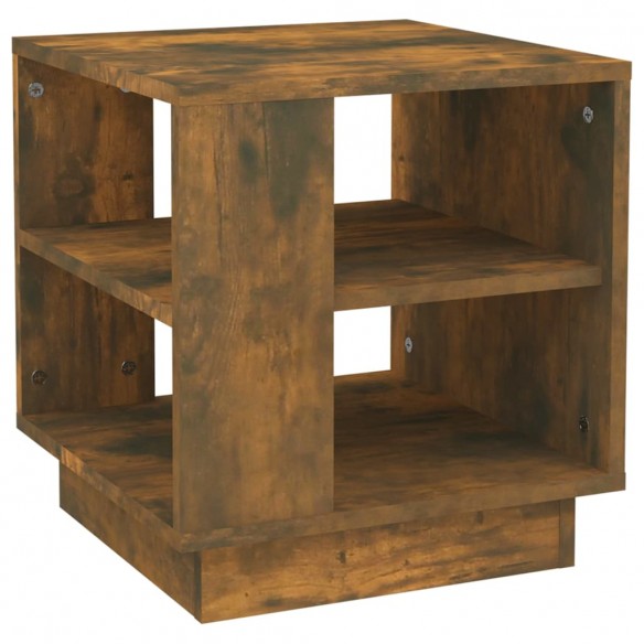 Table basse Chêne fumé 40x40x43 cm Bois d'ingénierie