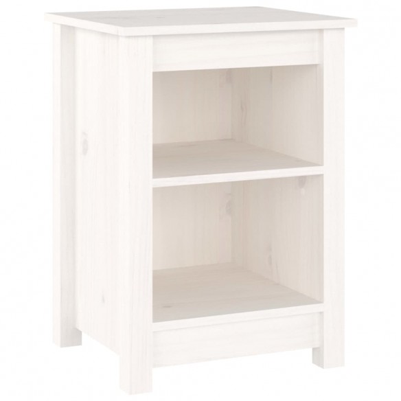 Tables de chevet 2 pcs Blanc 40x35x55 cm Bois de pin solide