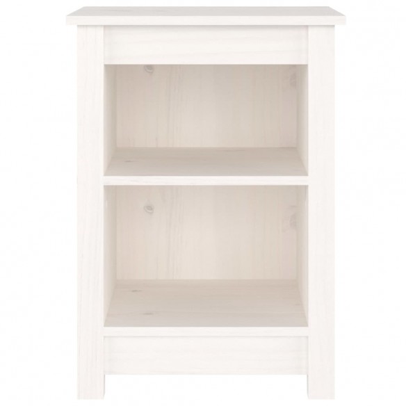 Tables de chevet 2 pcs Blanc 40x35x55 cm Bois de pin solide