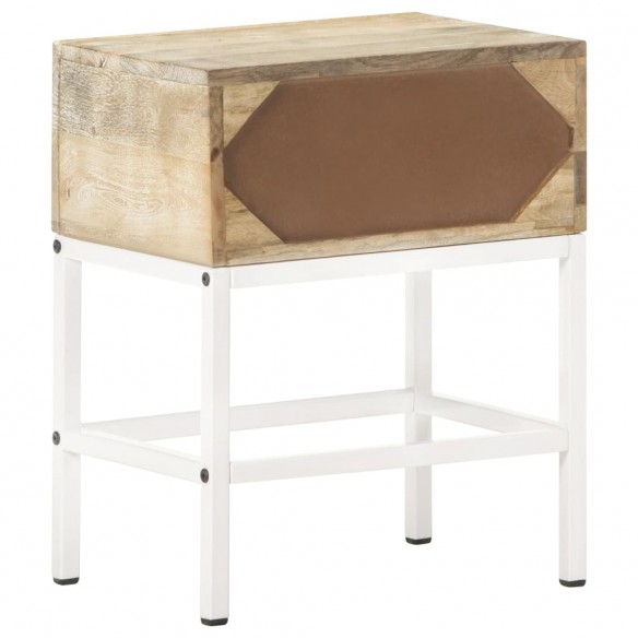 Table de chevet 40x30x50 cm Bois de manguier massif