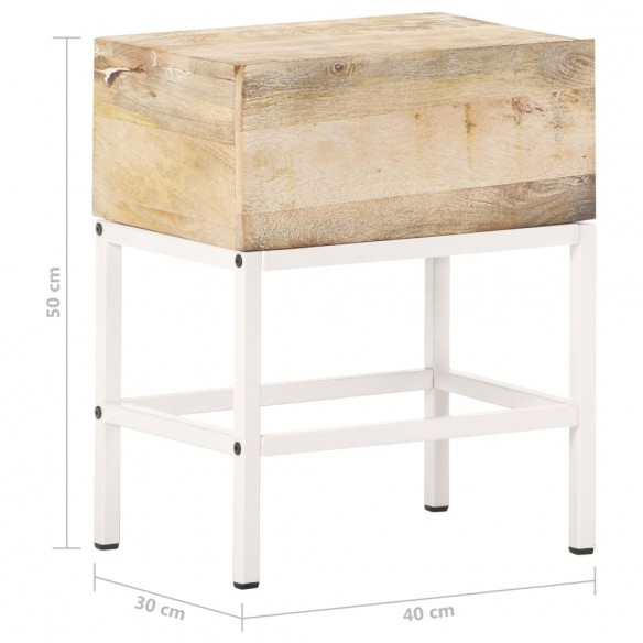 Table de chevet 40x30x50 cm Bois de manguier massif