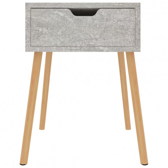 Tables de chevet 2 pcs Gris béton 40x40x56 cm Aggloméré