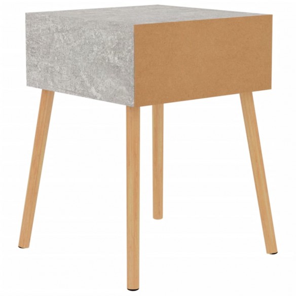 Tables de chevet 2 pcs Gris béton 40x40x56 cm Aggloméré