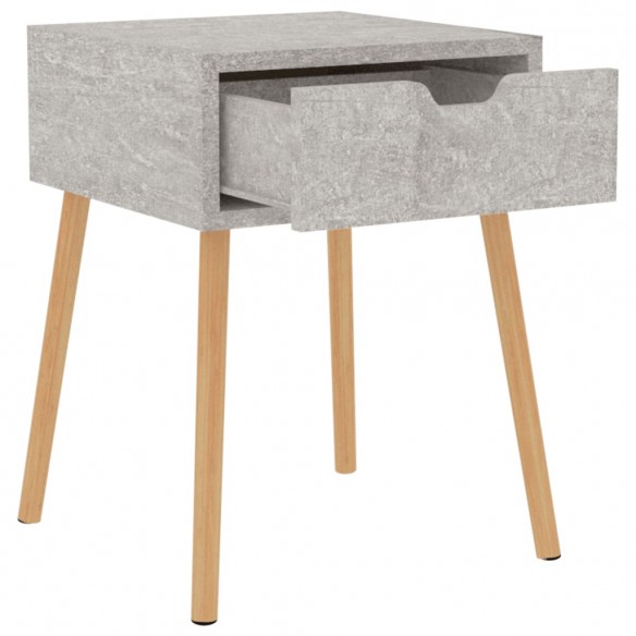 Tables de chevet 2 pcs Gris béton 40x40x56 cm Aggloméré