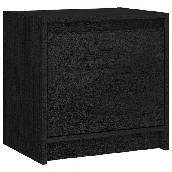 Tables de chevet 2 pcs Noir 40x30,5x40 cm Bois de pin massif