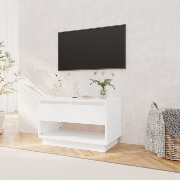 Meuble TV Blanc 70x41x44 cm Aggloméré