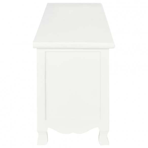 Meuble TV Blanc 120x30x40 cm Bois