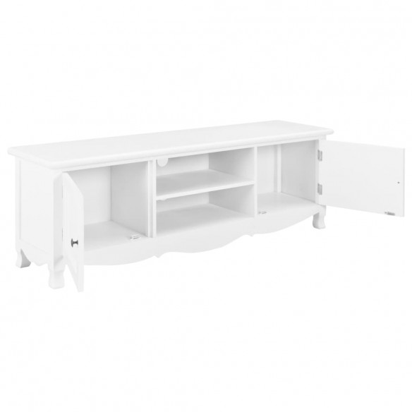 Meuble TV Blanc 120x30x40 cm Bois