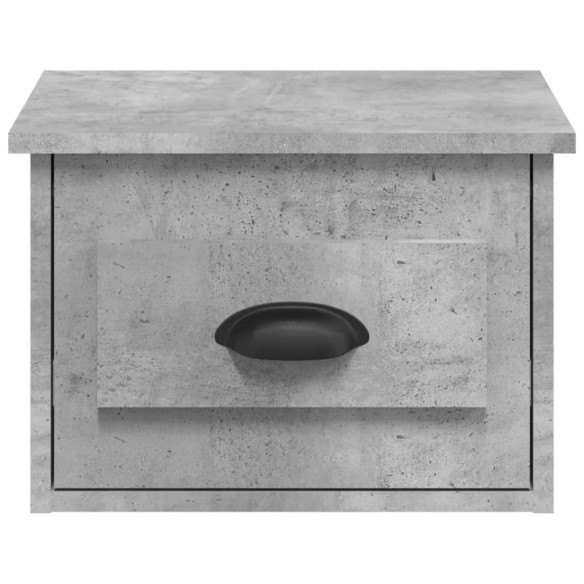 Tables de chevet murales 2 pcs gris béton 41,5x36x28 cm