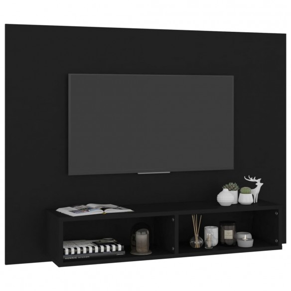 Meuble TV mural Noir 120x23,5x90 cm Aggloméré