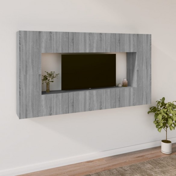 Ensemble de meubles TV 8 pcs Sonoma gris Bois d'ingénierie