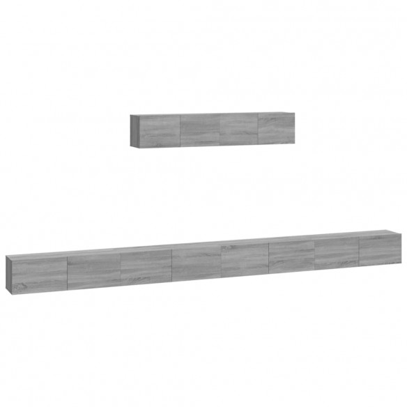 Ensemble de meubles TV 6 pcs Sonoma gris Bois d'ingénierie