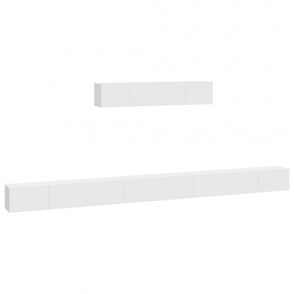 Ensemble de meubles TV 6 pcs Blanc Bois d'ingénierie