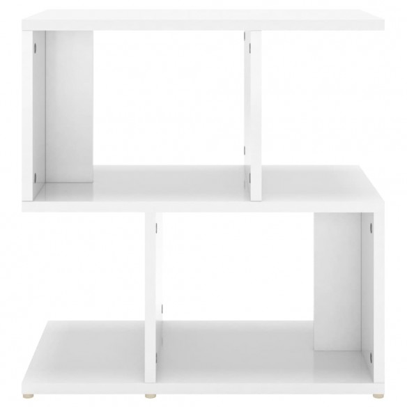 Tables de chevet 2 pcs Blanc brillant 50x30x51,5 cm Aggloméré