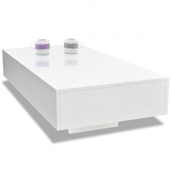 Table basse Haute brillance Blanc