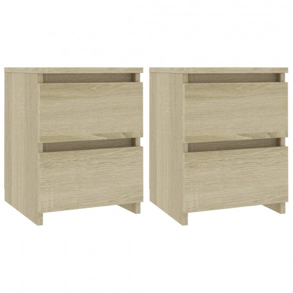 Tables de chevet 2 pcs Chêne sonoma 30 x 30 x 40 cm Aggloméré