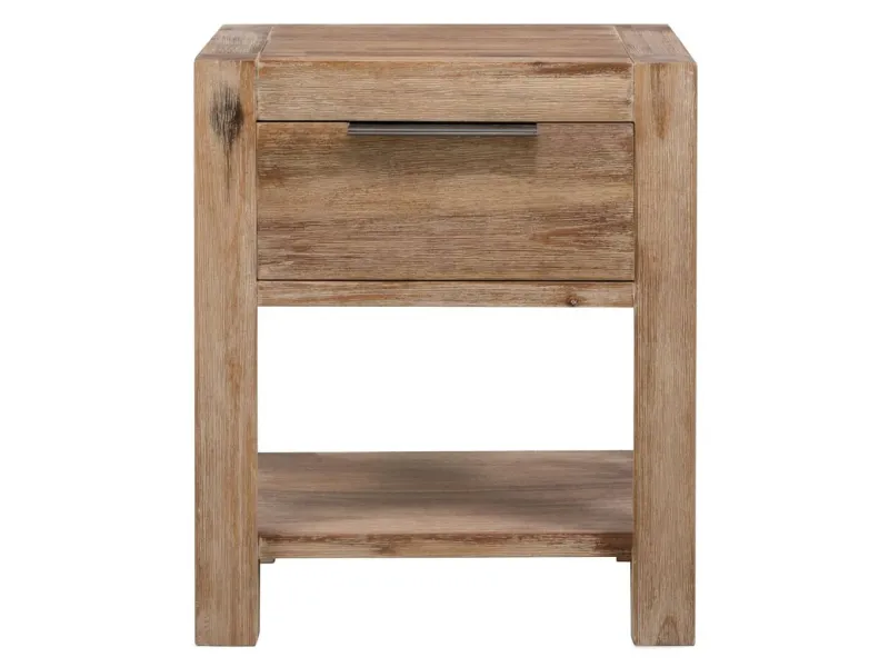 Table de chevet avec tiroir 40x30x48 cm Bois d'acacia solide