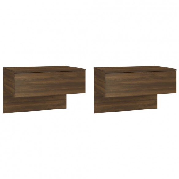 Tables de chevet murales 2 pcs Chêne marron