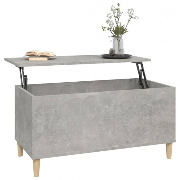 Table basse Gris béton 90x44,5x45 cm Bois d'ingénierie