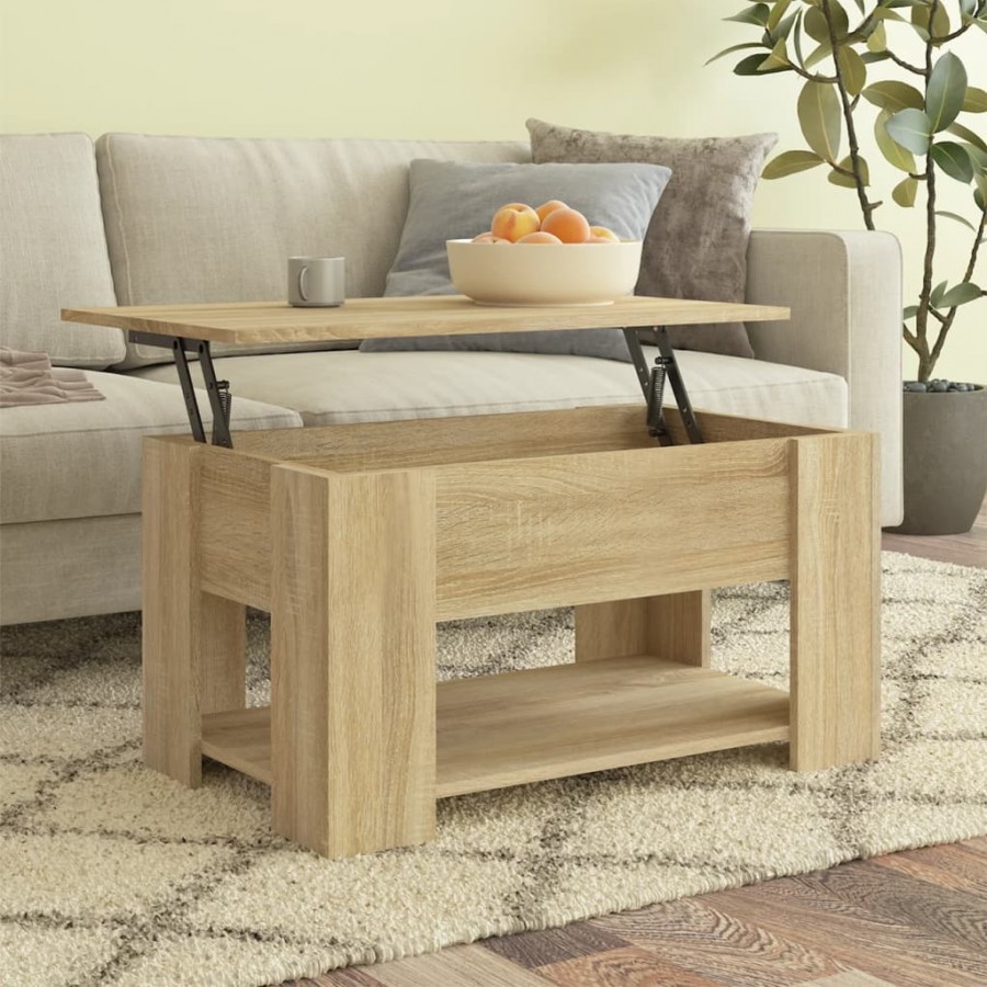 Table basse Chêne sonoma 79x49x41 cm Bois d'ingénierie