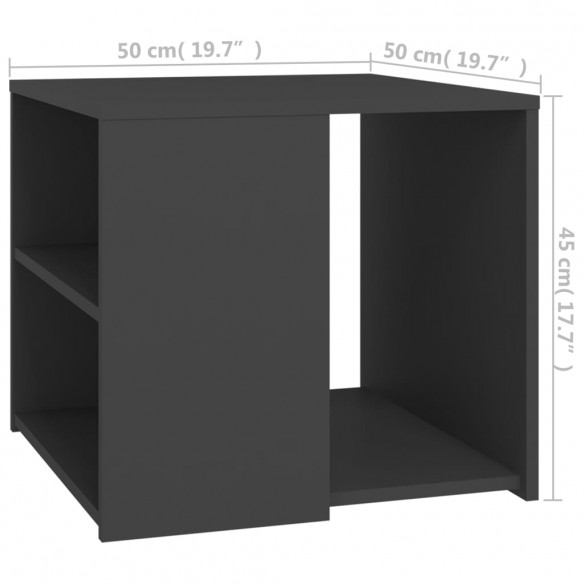 Table d'appoint Gris 50x50x45 cm Aggloméré