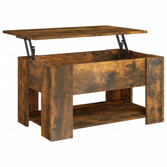 Table basse Chêne fumé 79x49x41 cm Bois d'ingénierie