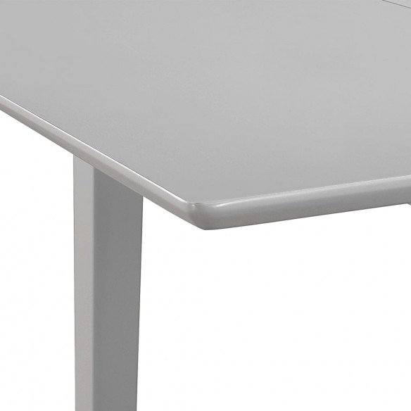 Table à dîner extensible Gris (80-120) x 80 x 74 cm MDF