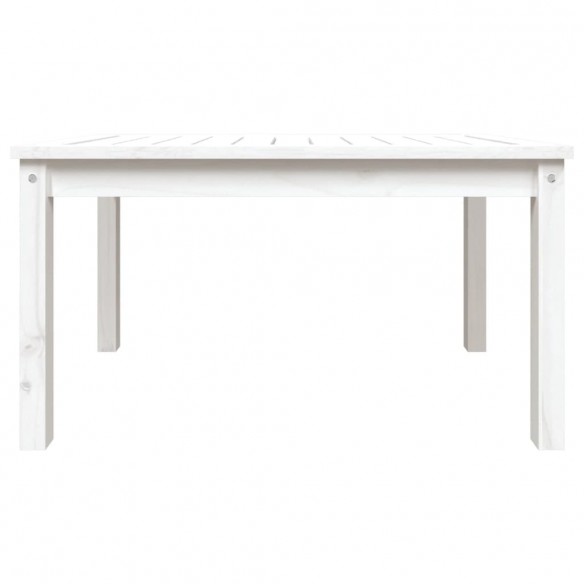 Table de jardin blanc 82,5x50,5x45 cm bois massif de pin