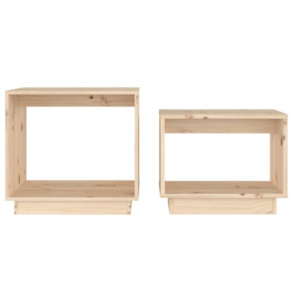 Tables basses gigognes 2 pcs Bois de pin massif