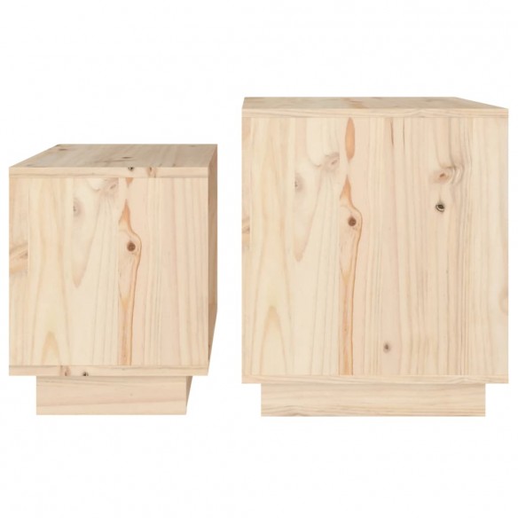 Tables basses gigognes 2 pcs Bois de pin massif