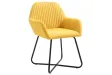 Chaises à manger lot de 2 jaune tissu
