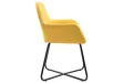 Chaises à manger lot de 2 jaune tissu
