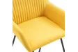 Chaises à manger lot de 2 jaune tissu
