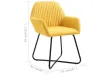 Chaises à manger lot de 2 jaune tissu