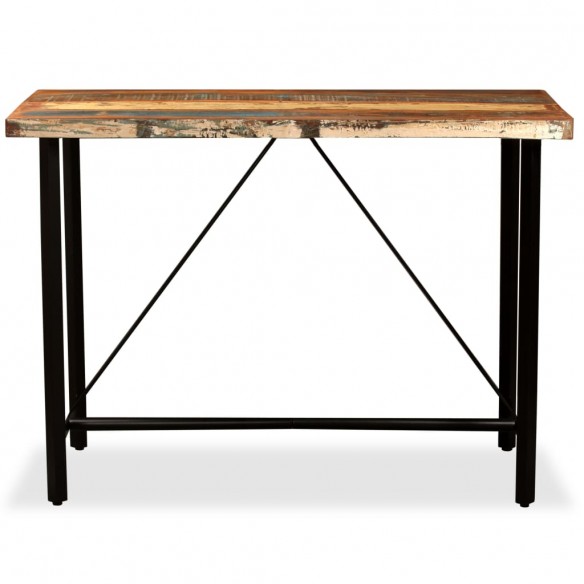 Table de bar Bois massif de récupération 120 x 60 x 107 cm